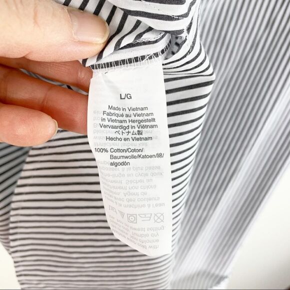 JCREW Long Sleeve Black/White Striped Cotton Pop-Over Tunic EUC - Picture 12 of 15